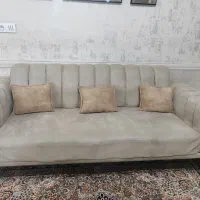 سرویس مبل ۷ نفره پایه استیل به همراه میز و عسلی