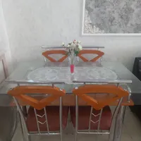 نهارخوری ۴ نفره چوبی فلزی