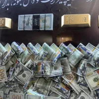 تابلو فوق لاکچری دلار و شمش طلا
