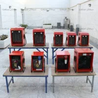 بخاری برقی فن دار 3 فاز 9 کیلووات با 6 المنت استیل