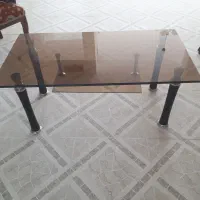 مبل هشت نفره چوب جنگلی بعلاوه میز شیشه ای|مبلمان خانگی و میز عسلی|فسا, |دیوار