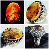 انگشتر عمده روکش ابکاری نقره و مهر عیار دار