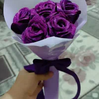دسته گل روبانی،کادو مخصوص روز دختر|گل مصنوعی|پیشوا, |دیوار