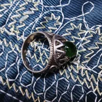 انگشتر نقره دست ساز زبرجد