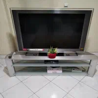 میز تلویزون نقره ای طوسی شیک و زیبا سالم محکم