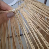لوستر رافیا طبیعی نو|لوستر و چراغ آویز|رشت, دیلمان|دیوار