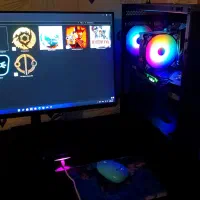 کیس گیمینگ i5 نسل11،گرافیکRX 5700XT RGB،با مانیتور