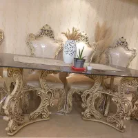 مبل ۹ نفره ناهار خوری ۶ نفره و آیینه و کنسول|مبلمان خانگی و میز عسلی|اصفهان, مرداویج|دیوار