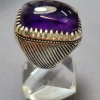 انگشتر نقره آماتیس درشت خوشرنگ