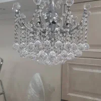 لوستر ده شعله کریستالی + دو عدد دیواری