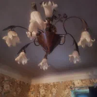 لوستر گل لاله  انتیک۹ شاخه ۲ عدد|لوستر و چراغ آویز|تهران, مختاری|دیوار