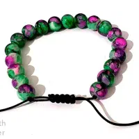 دستبند سبز ارغوانی بسیار جذاب