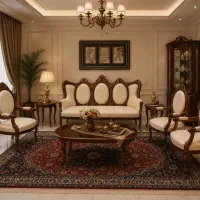 مبل کلاسیک چوب گردو