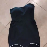 پیراهن دکلته ترک بانواردوزی نقره ای سایز۳۶ و ۳۸|لباس|مشهد, هفت تیر (حافظ)|دیوار