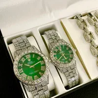 ست ساعت و اکسسوری فول نگین رولکس تقویم دار|ساعت|تهران, نازی‌آباد|دیوار