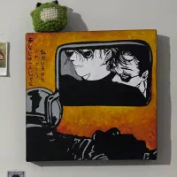 تابلو نقاشی انیمه، طرح banana fish، ابعاد ۲۰ در ۲۰