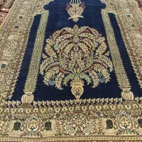 قالیچه آنتیک گل ابریشم