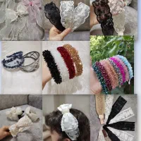 دانتل و اکسسوری کریستالی و هدبند گیپوری