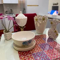 ظروف سرامیکی و گلدان نو نو استفاده نشده بدون کارتن