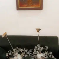 دوعدد لوستر ۱۰ شعله مدرن گرد«برند نیک‌فرجام»