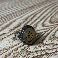 انگشتر عقیق سفید قدیمی رکاب نقره