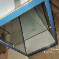 دو عدد ویترین شیشه ای با اسکلت آلومنیوم|بوفه، ویترین، کنسول|لاران, |دیوار