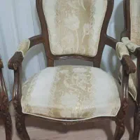 مبل هفت نفره با جلو مبلی و دوتا عسلی