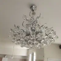 لوستر نقره ای جفت هستش|لوستر و چراغ آویز|اراک, |دیوار