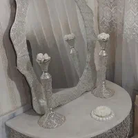 اینه و شمعدان و کنسول ملیله نقره