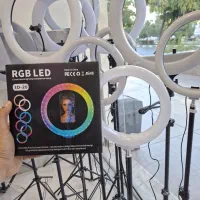 رینگ لایت ۲چ سانت ارجی بی rgb با پایه هفت رنگ