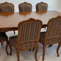 میز غذاخوری ۸ نفره چوب در حد نو فوری