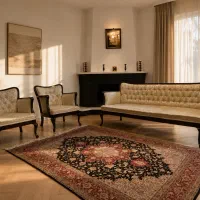 مبلمان نیم ست ۵نفره فرانسوی کار استاد فرجی(شریعتی)