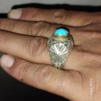 انگشتر فیروزه نیشابور .رکاب نقره مهدیاره.|کلکسیون اشیاء عتیقه|زاهدان, |دیوار