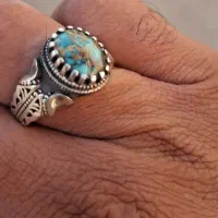 انگشتر فیروزه رکاب ایتالیایی