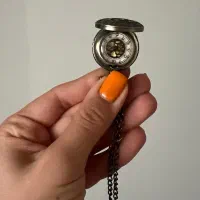 گردنبند استیل ساعتی نو با رنگ ثابت