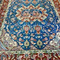 فرش دستباف جفت ۶ متری فیروزه ای کاسه کوزه دستبافت|فرش|تهران, مولوی|دیوار