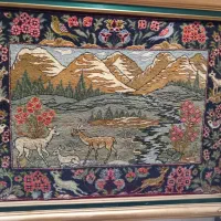 تعدادی‌تابلو‌فرش‌قدیمی‌وانتیک‌شکارگاه