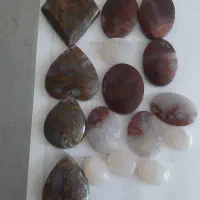 تعدادی نگین شجر گردنی و انگشتر
