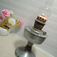 چراغ گردسوز نفتی قدیمی برنجی آنتیک و کلکسیونی