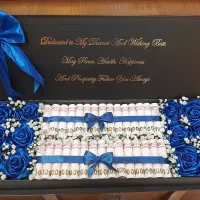 باکس پول.دسته گل جاودان.باکس گل. باکس نوزاد روبانی