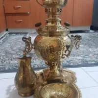 سماورزغالی مسی ۵ پارچه