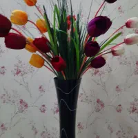 گلدان مشکی|گل مصنوعی|ساوه, |دیوار