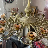 لوستر برنج الیاژ قدیم عتیقه|لوستر و چراغ آویز|تهران, وردآورد|دیوار