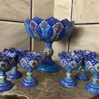 تنگ و بستنی خوری مینا کاری مسی|صنایع دستی و سایر لوازم تزئینی|اصفهان, جاوان|دیوار