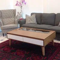 میزجلو مبلی کشودار چوب راش