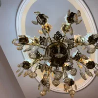 لوستر ۱۶شاخه برنج|لوستر و چراغ آویز|تهران, خزانه|دیوار