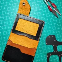 جا کارتی دست دوز با چرم طبیعی|کیف، کفش، کمربند|رفسنجان, |دیوار