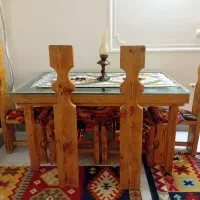 میز ناهار خوری۶نفره تمام چوب