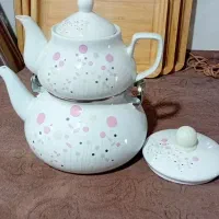 کتری قوری لعابی تمیزوسالم درحدنو