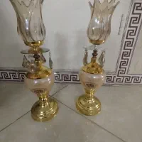 یک جفت شمعدان سنگی کاملآ سالم